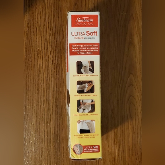 Sunbeam, Ultra Soft Heating Pad with 4 heat settings. New In Box - Picture 12 of 16